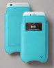 NueVue iPhone 11 Pro Max and iPhone Xs Max Wallet Case Faux Leather | Teal Blue | Sanitizing Screen Cleaning
