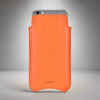 Apple iPhone 16 Pro Max Case in Kumquat Vegan Leather | Screen Cleaning Sanitizing Lining | Smart Window