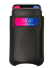Apple iPhone 16 / 16 Pro Black Leather Case with NueVue Patented Antimicrobial, Germ Fighting and Screen Cleaning Technology