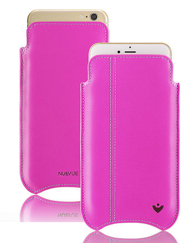 Apple iPhone 6/6s Case in Pink Napa Leather | Screen Cleaning Sanitizing Lining