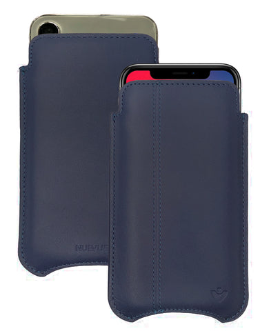 NueVue iPhone X Leather Blue iPhone Case