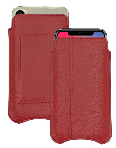 NueVue iPhone X faux leather wallet case Red