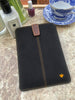 iPad mini Case in Black Cotton Twill | Screen Cleaning Sanitizing Sleeve Case.