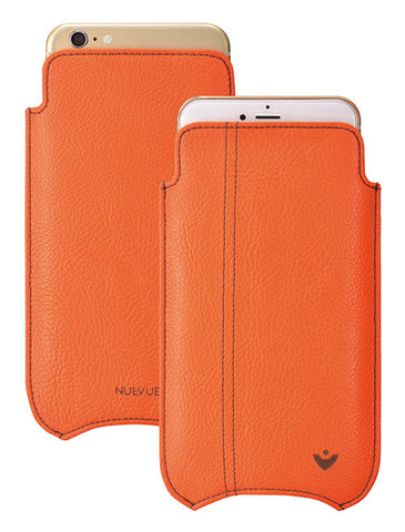 NueVue iPhone 6 Plus Orange Pouch cleaning case