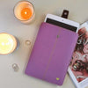 NueVue iPad case purple canvas self cleaning interior