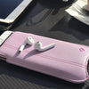 NueVue iPhone 8 / 7 Plus Case Purple vegan leather sleeve case lifesyle 1