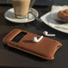 NueVue iPhone 6 case tan leather self cleaning case