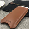 NueVue iPhone 8 / 7 Plus case tan leather sleeve case lifestyle 2
