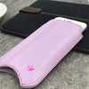 NueVue iPhone 8 / 7 Plus Case Purple vegan leather sleeve case lifestyle 