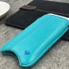 NueVue iPhone 8 / 7 Case vegan blue leather sleeve lifestyle