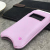 NueVue iPhone 6 case purple vegan leather self cleaning case