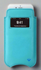 NueVue iPhone 11 Pro Max and iPhone Xs Max Wallet Case Faux Leather | Teal Blue | Sanitizing Screen Cleaning