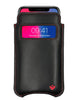 Apple iPhone 16 / 16 Pro Black/Red Leather Wallet Case with NueVue Patented Antimicrobial, Germ Fighting and Screen Cleaning Technology