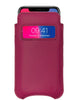 Apple iPhone 16 / 16 Pro Samba Red Leather Case with NueVue Patented Antimicrobial, Germ Fighting and Screen Cleaning Technology