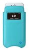 NueVue iPhone 14 Pro Max Case Blue Vegan leather self cleaning case