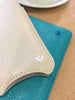White Leather "Screen Cleaning" iPhone 6/6s Pouch Case, with Antimicrobial Lining