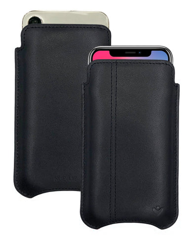 NueVue iPhone X Leather Black iPhone Case