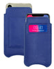 NueVue iPhone X faux leather wallet window case Blue