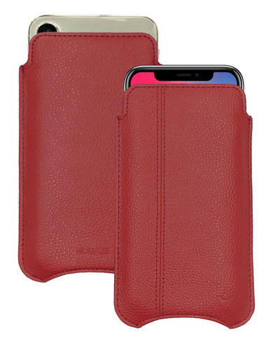 iPhone 13 / iPhone 13 Pro Rose Red Faux Leather Case with NueVue Patented Antimicrobial, Germ Fighting and Screen Cleaning Technology