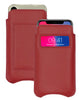 iPhone 13 / iPhone 13 Pro Rose Red Faux Leather Wallet Case with NueVue Patented Antimicrobial, Germ Fighting and Screen Cleaning Technology