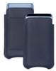 Samsung Galaxy S9+| S8+ Wallet Case in Blueberry Blue Leather | NueVue Screen Cleaning and Sanitizing