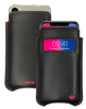 iPhone 13 / 13 Pro Black/Red Leather Case with NueVue Patented Antimicrobial, Germ Fighting and Screen Cleaning Technology