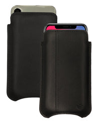 iPhone 13 / 13 Pro Pirate Black Leather Case with NueVue Patented Antimicrobial, Germ Fighting and Screen Cleaning Technology