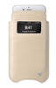 White Napa Leather cover for Apple iPhone 6/6s 'Screen Cleaning' luxury pouch case, with protective antimicrobial lining and smart window