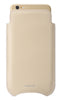 White Napa Leather cover for Apple iPhone 6/6s Plus 'Screen Cleaning' luxury sleeve cover case, with protective antimicrobial lining