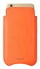 Apple iPhone 6/6s Plus Pouch Case in Orange Vegan Leather | Screen Cleaning Sanitizing lining