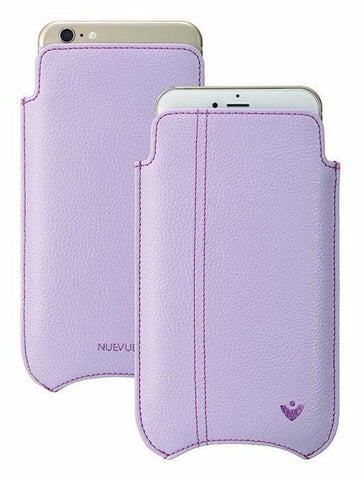iPhone 8 Plus / 7 Plus Case in Sugar Purple Vegan Leather | Screen Cleaning Sanitizing Lining.