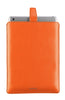 NueVue iPad case orange vegan leather with self cleaning interior