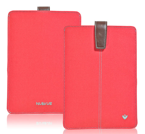 Apple iPad Sleeve Cover Case in Coral Pink Canvas | Screen Cleaning Sanitizing Lining