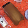 iPhone SE-1st Gen, 5 Pouch Sleeve Case in Tan Leather | Screen Cleaning Sanitizing Lining.