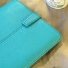 NueVue iPad Case Blue Vegan Leather self cleaning interior lifestyle