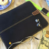 iPad Sleeve Case in Black Cotton Twill | Screen Cleaning Sanitizing Sleeve Case.