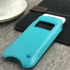NueVue iPhone 8 / 7 Case vegan blue leather sleeve lifestyle