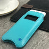NueVue iPhone 11 & iPhone XR Wallet Case Faux Leather | Teal Blue | Sanitizing Screen Cleaning