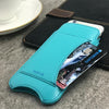 NueVue iPhone 11 Pro Max and iPhone Xs Max Wallet Case Faux Leather | Teal Blue | Sanitizing Screen Cleaning