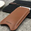 NueVue iPhone 6 case tan leather self cleaning case lifestyle