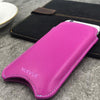 NueVue iPhone 6 case pink leather self cleaning case lifestyle