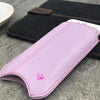 NueVue iPhone 13 mini case purple vegan leather self cleaning case