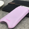 NueVue iPhone 13 mini case purple vegan leather self cleaning case
