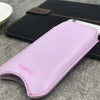 NueVue iPhone 11 and iPhone XR Case Faux Leather | Sugar Purple | Sanitizing Screen Cleaning Case