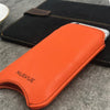 NueVue iPhone 8 / 7 Case orange vegan leather self cleaning case lifestyle