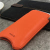 NueVue iPhone 8/7 Plus case orange vegan leather sleeve case lifestyle