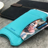 NueVue iPhone 8 / 7 Plus blue vegan leather sleeve case lifestyle 2