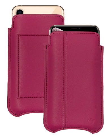 NueVue iPhone 11 Pro Max and iPhone Xs Max Wallet Case Napa Leather | Red | Sanitizing Screen Cleaning Case