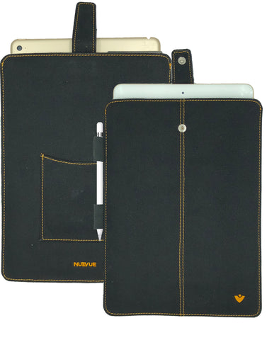 iPad Pro Case in Black Cotton Twill | Screen Cleaning and Sanitizing Sleeve Case.
