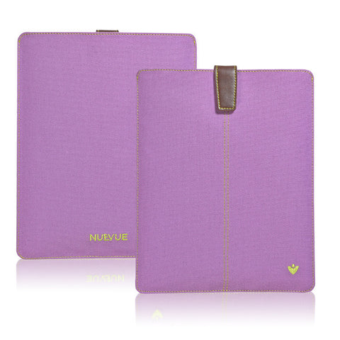 Apple iPad Sleeve Case in Light Purple Canvas | Screen Cleaning Sanitizing Lining